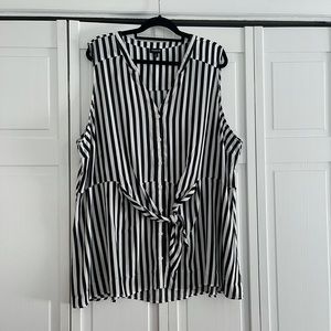 Peplum Tie Front Sleeveless Blouse from Torrid!